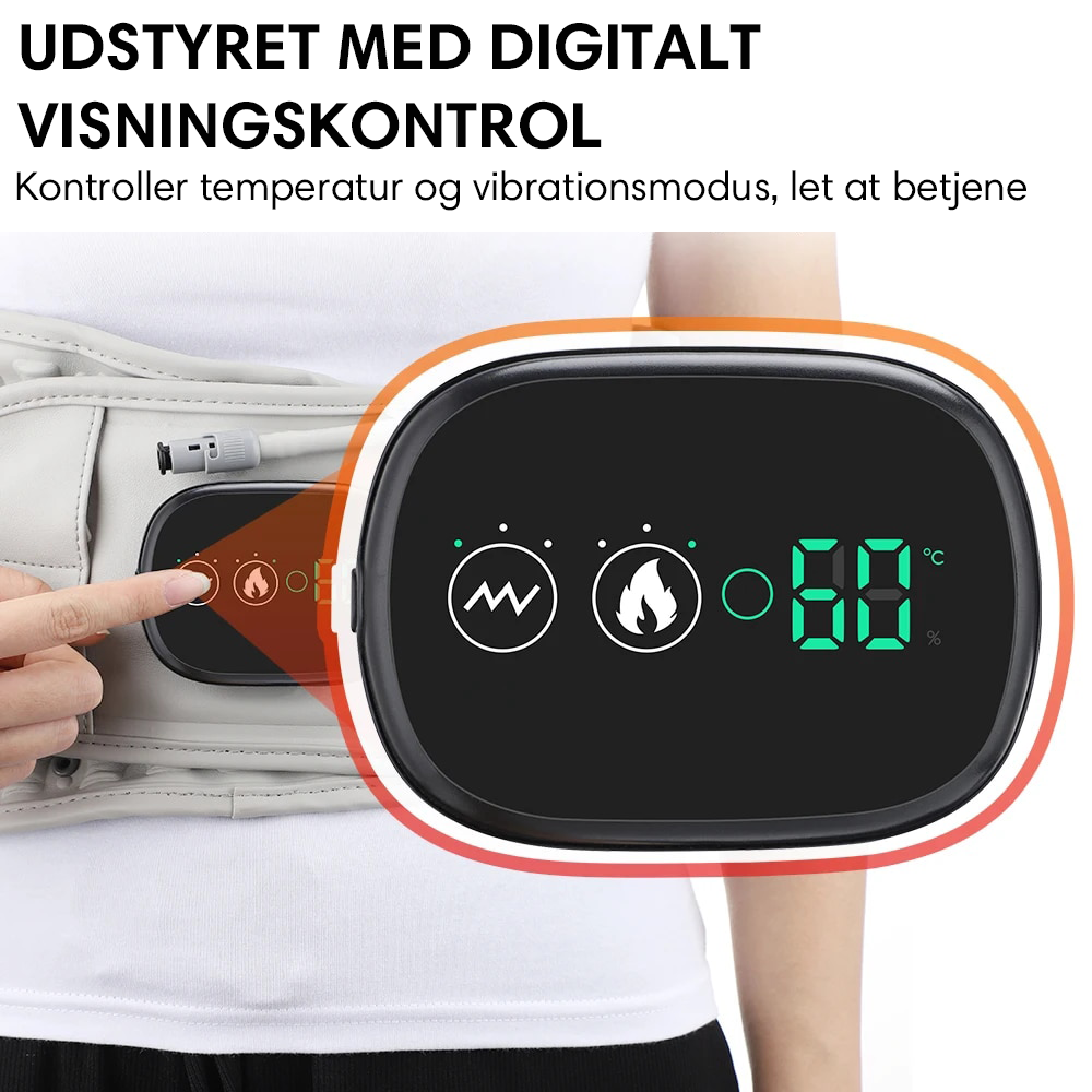 BælteVagt™ | Lændehvirvel temperatur- og vibrationsbælte | I dag 50% rabat