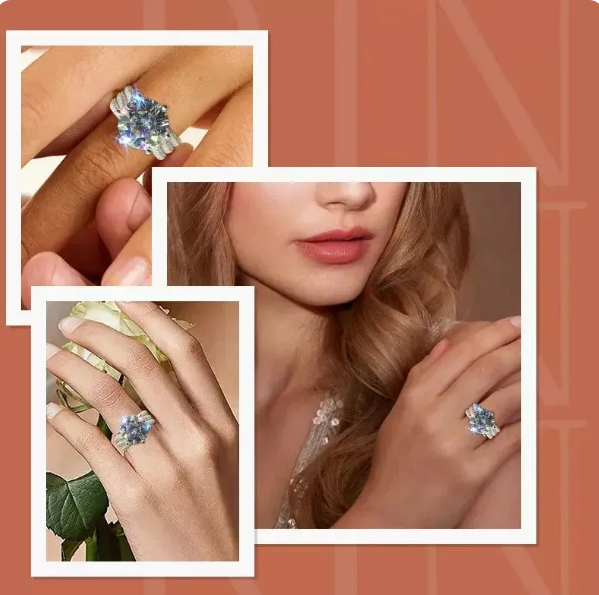 Diamantdrøm™ | Den bedste julegave nogensinde! 3 karat superglitrende moissanitring