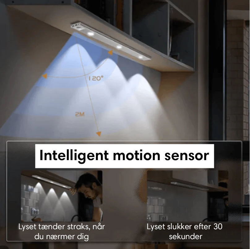 Lumina™ | Trådløs LED-skabslys med bevægelsessensor | Køb 1 få 1 gratis