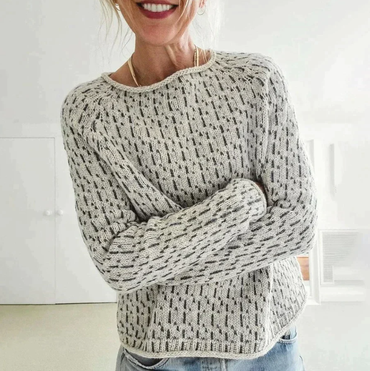 Marina™ | Elegant grå sweater med bådhalsudskæring | I dag 50% rabat