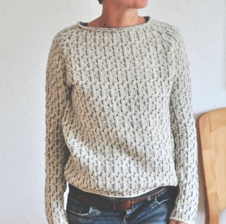 Marina™ | Elegant grå sweater med bådhalsudskæring | I dag 50% rabat