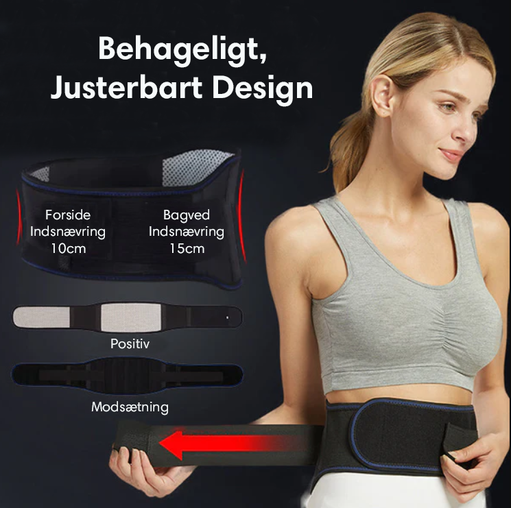 TerapiBælte™ | Magnetisk Varmebælte til Lindring af Lændesmerter | I dag 50% rabat
