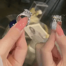 Diamantdrøm™ | Den bedste julegave nogensinde! 3 karat superglitrende moissanitring