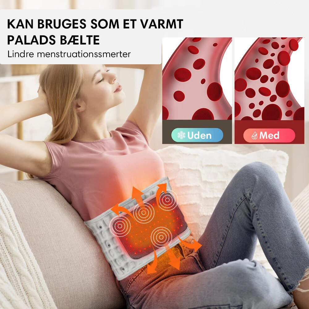 BælteVagt™ | Lændehvirvel temperatur- og vibrationsbælte | I dag 50% rabat