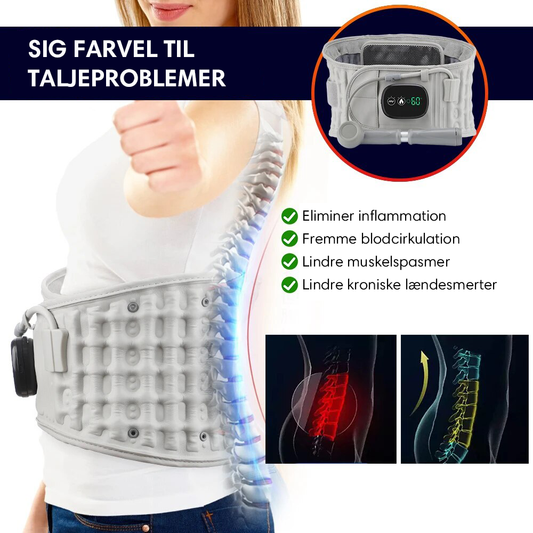 BælteVagt™ | Lændehvirvel temperatur- og vibrationsbælte | I dag 50% rabat