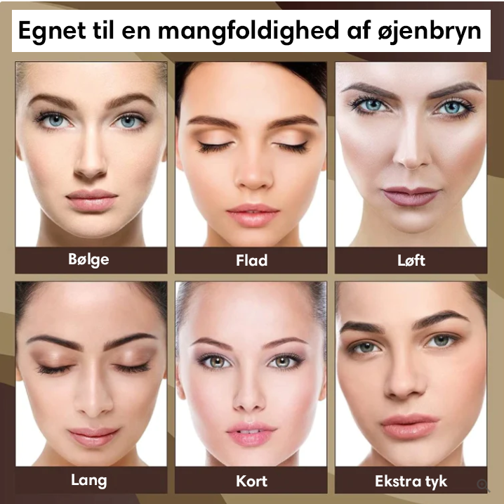 BrynPerfekt™ | Øjenbryn stempel sæt + 10 skabeloner & 2 øjenbrynsbørster