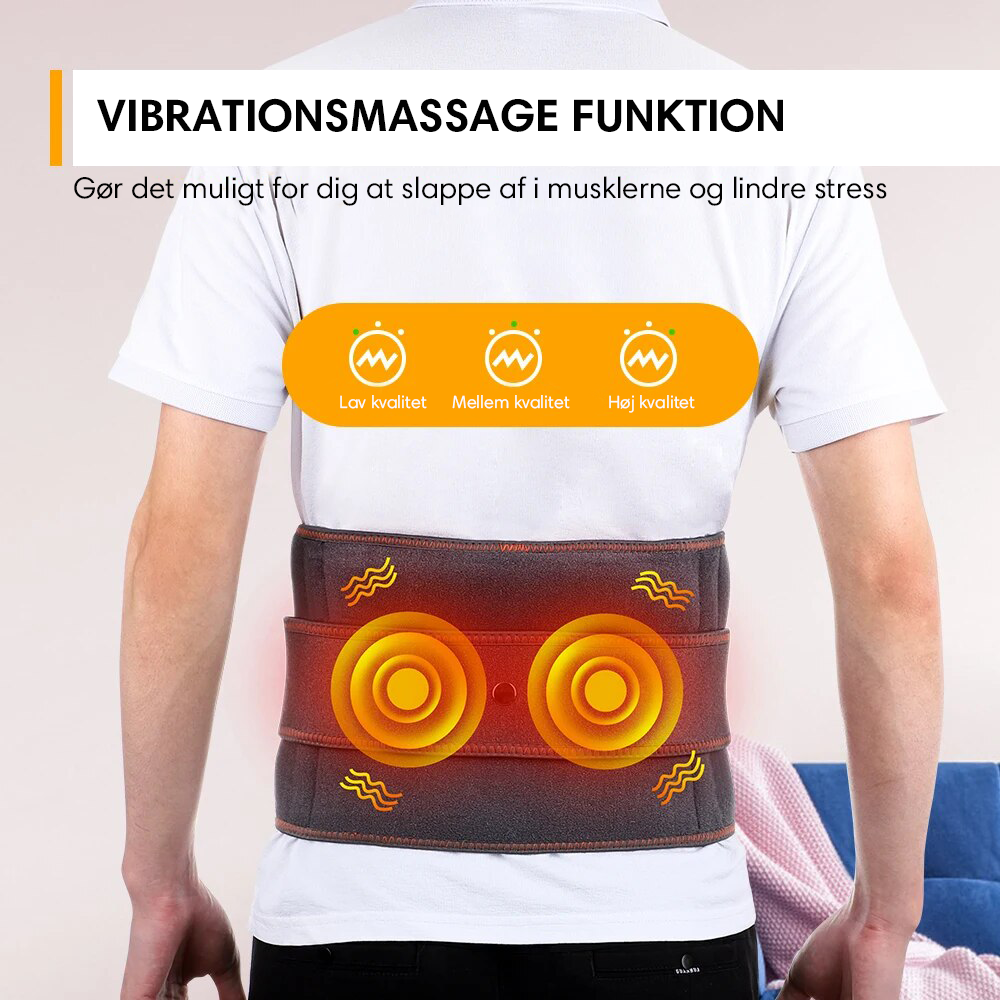 BælteVagt™ | Lændehvirvel temperatur- og vibrationsbælte | I dag 50% rabat