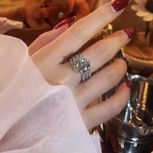 Diamantdrøm™ | Den bedste julegave nogensinde! 3 karat superglitrende moissanitring