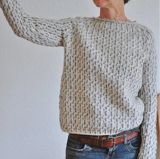 Marina™ | Elegant grå sweater med bådhalsudskæring | I dag 50% rabat