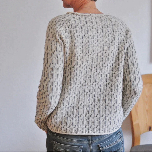 Marina™ | Elegant grå sweater med bådhalsudskæring | I dag 50% rabat