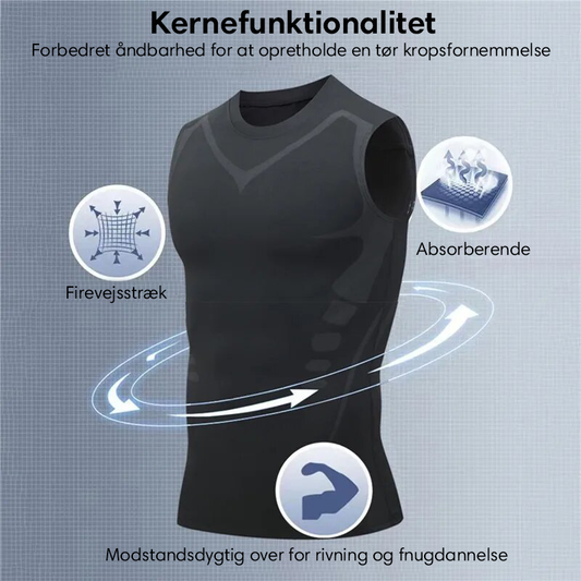 SlankStøtte™ | Ionisk Ærmeløs Shapewear Trøje | I dag 50% rabat